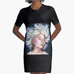 Aurora Aksnes.    Graphic T-Shirt Dress
