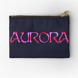 Aurora Red Zipper Pouch