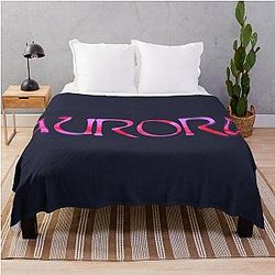 Aurora Red Throw Blanket