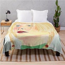 Aurora Aksnes Watercolor Throw Blanket