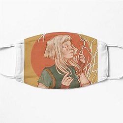 aurora aksnes with white tree Flat Mask