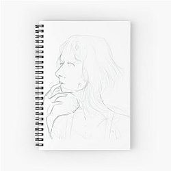 A sketch of aurora the singer  Spiral Notebook
