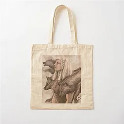 Aurora Running with the Wolves  Cotton Tote Bag