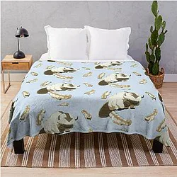 Avatar The Last Airbender Blanket - Appa and Baby Sky Bisons Throw Blanket RB2712