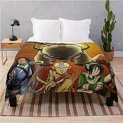 Avatar The Last Airbender Blanket - Avatar, Appa, Zuko, Momo Throw Blanket RB2712