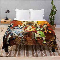 Avatar The Last Airbender Blanket - Team And Aang Throw Blanket RB2712