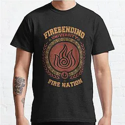 Avatar The Last Airbender T-Shirts - Avatar Firebending - Iroh university - Zuko Fire nation - Avatar last airbender Classic T-Shirt RB2712