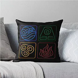 Avatar The Last Airbender Pillows - The Four Elements - Avatar the Last Airbender Throw Pillow RB2712