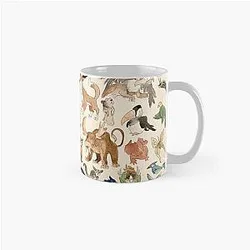 Avatar The Last Airbender Mugs - Avatar Animals print in watercolor, Avatar the Last Airbender show, Appa, Momo, turtle duck Classic Mug RB2712