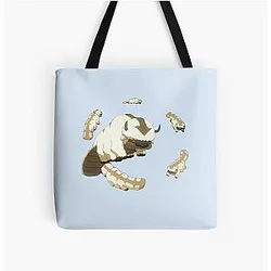 Avatar The Last Airbender Bags - Appa and Baby Sky Bisons All Over Print Tote Bag RB2712