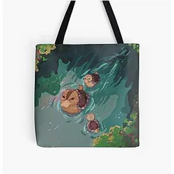 Avatar The Last Airbender Bags - Turtle duck pond avatar the last airbender All Over Print Tote Bag RB2712