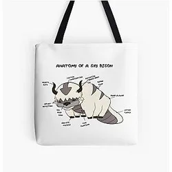 Avatar The Last Airbender Bags - Anatomy of a Sky Bison All Over Print Tote Bag RB2712
