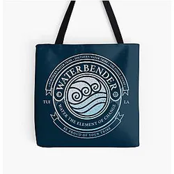 Avatar The Last Airbender Bags - ATLA Waterbender Symbol: Avatar The Last Airbender Inspired-Design All Over Print Tote Bag RB2712