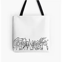 Avatar The Last Airbender Bags - Avatar: The Last Airbender - Sokka's Drawing All Over Print Tote Bag RB2712