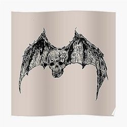 Classic Bats Skull Poster RB3010