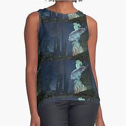 Avowed Video Game Living Landscape Edit Mushroom Sleeveless Top