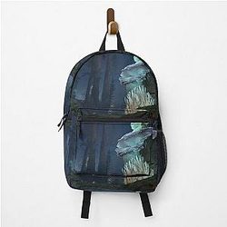Avowed Video Game Living Landscape Edit 4 Night Mushrooms Backpack