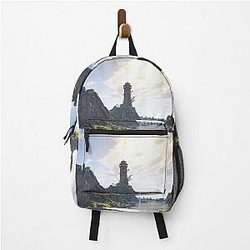 Avowed Video Game Living Landscape Lighthouse Backpack