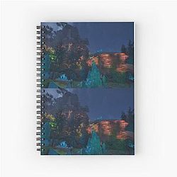 Avowed Video Game Living Landscape Nightime Mushrooms Spiral Notebook