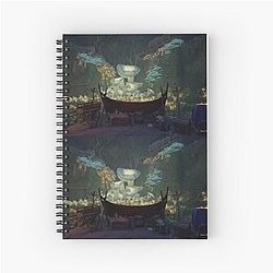Avowed Video Game Living Landscape Nightime Camp Spiral Notebook