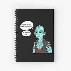Avowed fan art characters spiral notebook