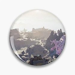 Avowed Video Game Living Landscape Edit 7 Desert Sunset Pin