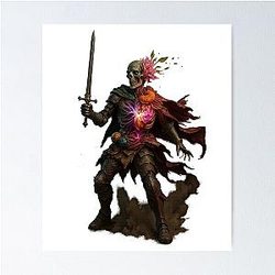 Undead Warrior of Eora Fantasy RPG Avowed 3D Design Poster
