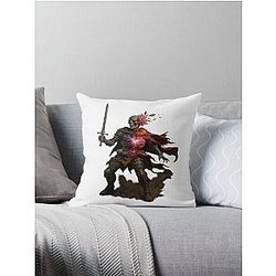 Undead Warrior of Eora Fantasy RPG Avowed 3D Design Throw Pillow
