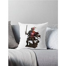Undead Warrior of Eora Fantasy RPG Inspired 3D Throw Pillow