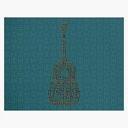 Lyric of Avril Lavigne - Not Enough 2011, guitar shape lyric Classic  Jigsaw Puzzle