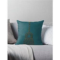 Lyric of Avril Lavigne - Not Enough 2011, guitar shape lyric Classic  Throw Pillow