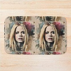 painting of Avril Lavigne Bath Mat