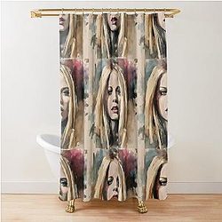 painting of Avril Lavigne Shower Curtain