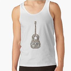 Lyric of Avril Lavigne - Not Enough 2011, guitar shape lyric Classic  Tank Top