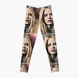 painting of Avril Lavigne Leggings