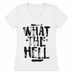 What The Hell V-Neck NTMD2707 Avril Lavigne T-Shirts