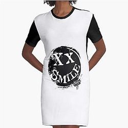 Avril Lavigne Smile Graphic T-Shirt Dress