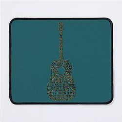 Lyric of Avril Lavigne - Not Enough 2011, guitar shape lyric Classic  Mouse Pad