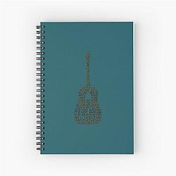 Lyric of Avril Lavigne - Not Enough 2011, guitar shape lyric Classic  Spiral Notebook