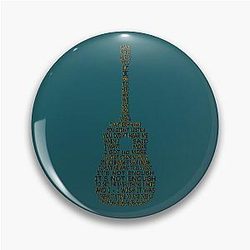 Lyric of Avril Lavigne - Not Enough 2011, guitar shape lyric Classic  Pin