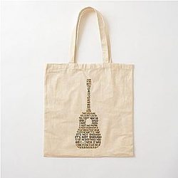 Lyric of Avril Lavigne - Not Enough 2011, guitar shape lyric Classic  Cotton Tote Bag