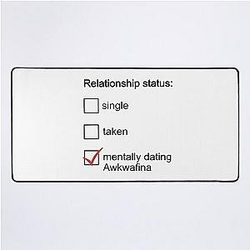 Mentally Dating Awkwafina Desk Mat