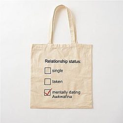 Mentally Dating Awkwafina Cotton Tote Bag