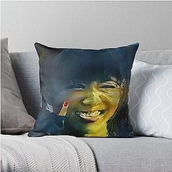 Moa-Metal Smiley Fox Goddess Babymetal AI Painting Digital Fan Art Throw Pillow RB2709