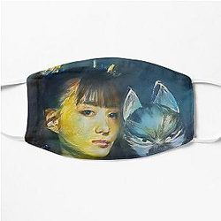 Moa-Metal with a Fox God Mask Babymetal AI Painting Digital Fan Art Flat Mask RB2709