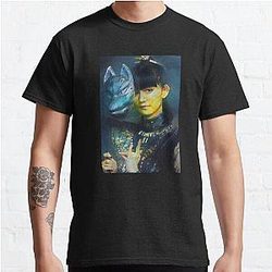 Su-Metal with a Fox God Mask Babymetal AI Painting Digital Fan Art Classic T-Shirt RB2709
