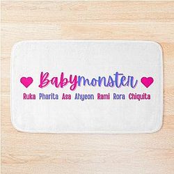 Babymonster YG Kpop girl group logo OT7 Bath Mat