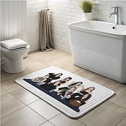 BabyMonster LA 0901 - Often called the little sisters of Blackpink BabyMonster Bath Mats