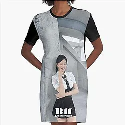PHARITA LIKE THAT Babymonster Graphic T-Shirt Dress
