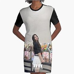RORA FOREVER LIKE THAT SHEESH Babymonster Graphic T-Shirt Dress
